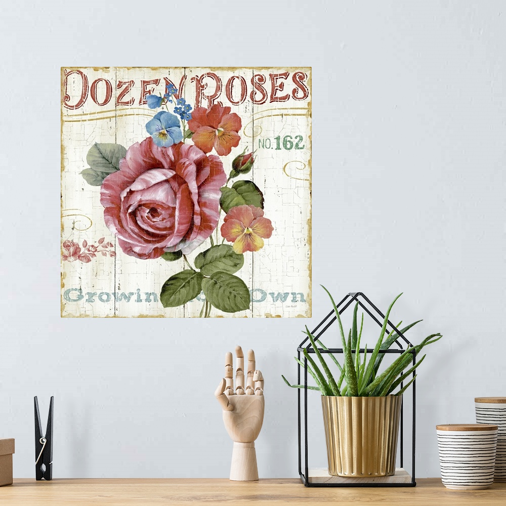 A bohemian room featuring Rose Garden II