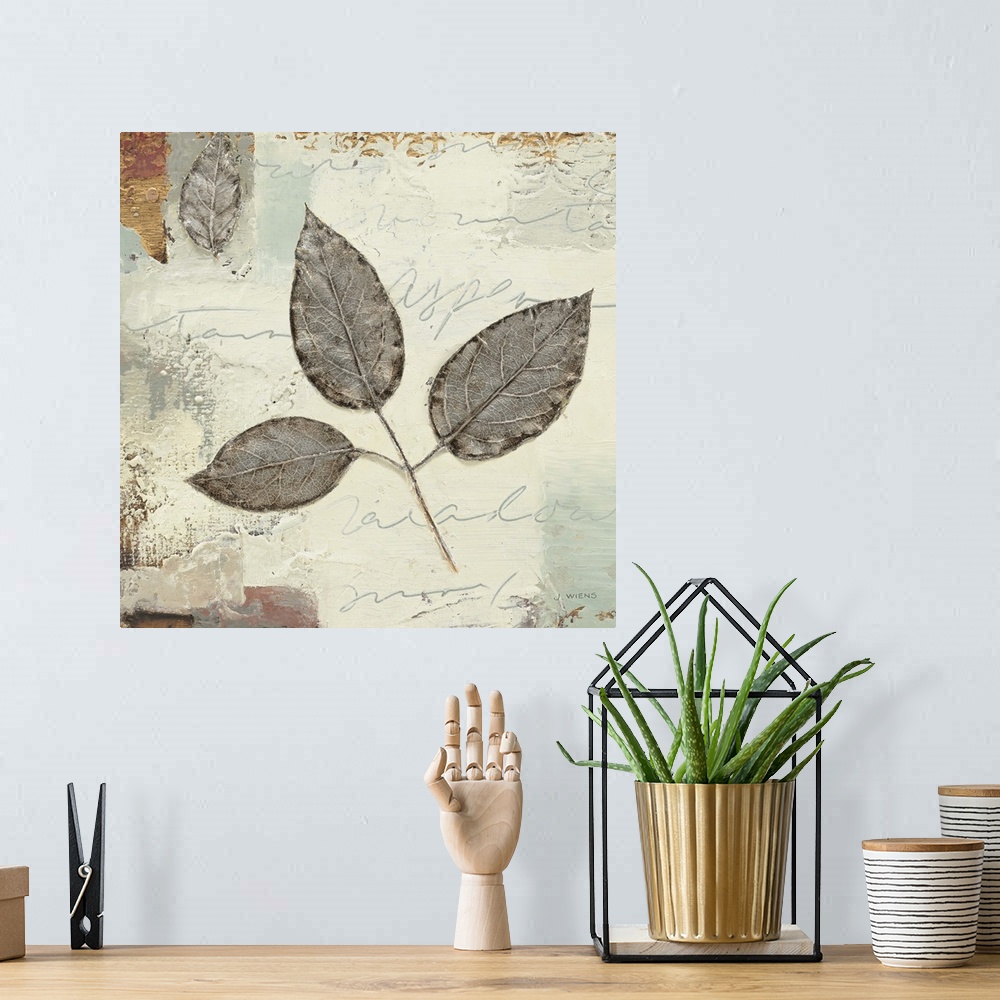 A bohemian room featuring Silver Leaves II