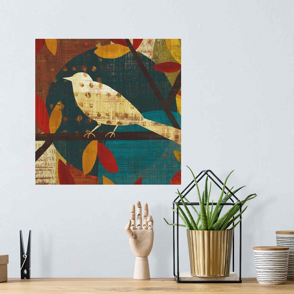 A bohemian room featuring Spotted Thrush IV