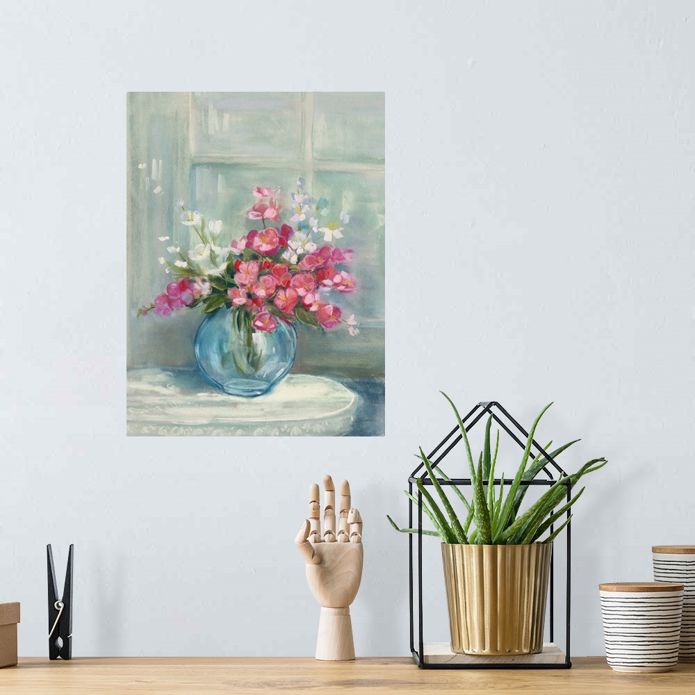 A bohemian room featuring Spring Bouquet I Crop