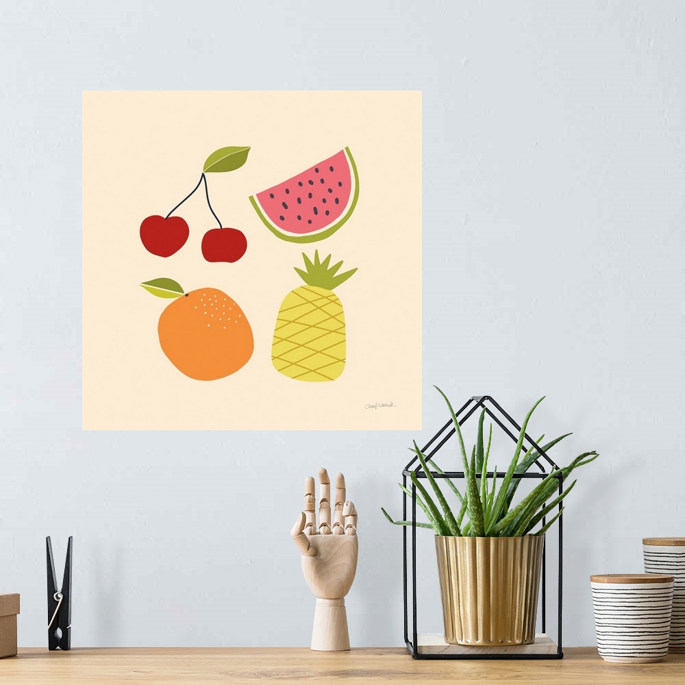 A bohemian room featuring Summer Fruits II