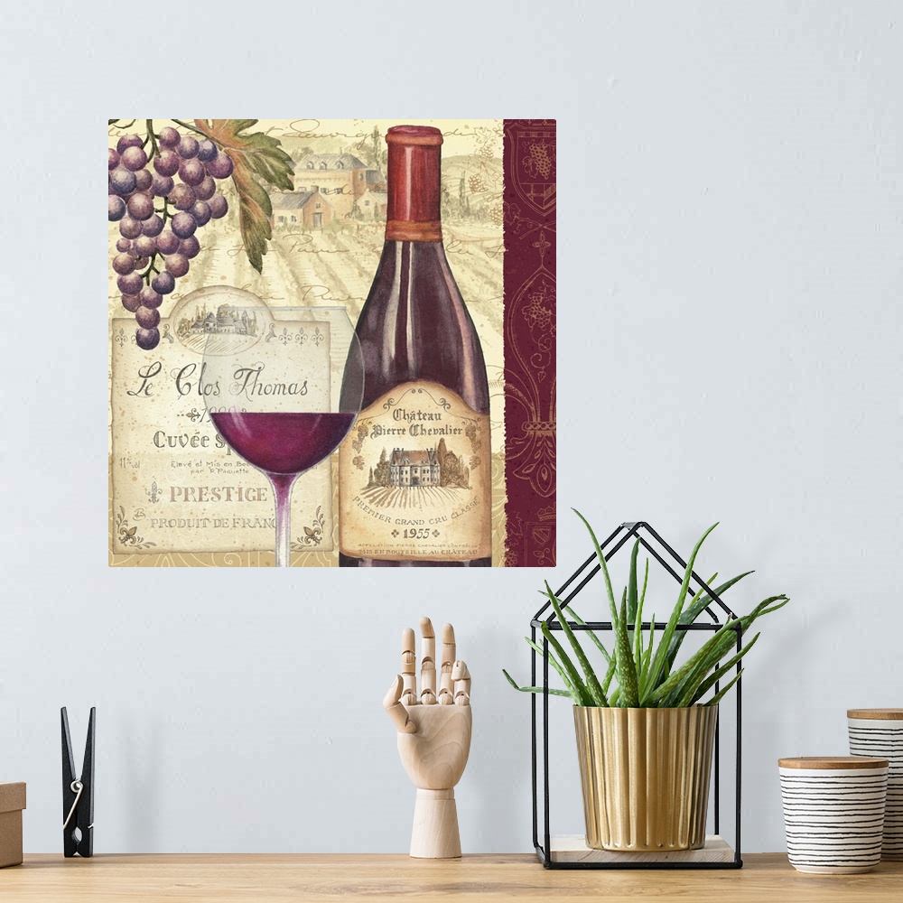 A bohemian room featuring Wine Tradition II