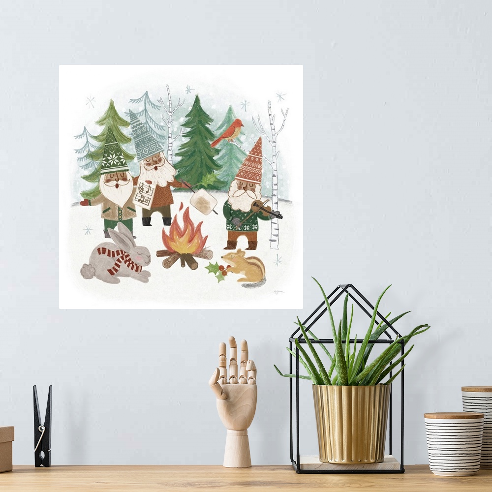 A bohemian room featuring Woodland Gnomes VII