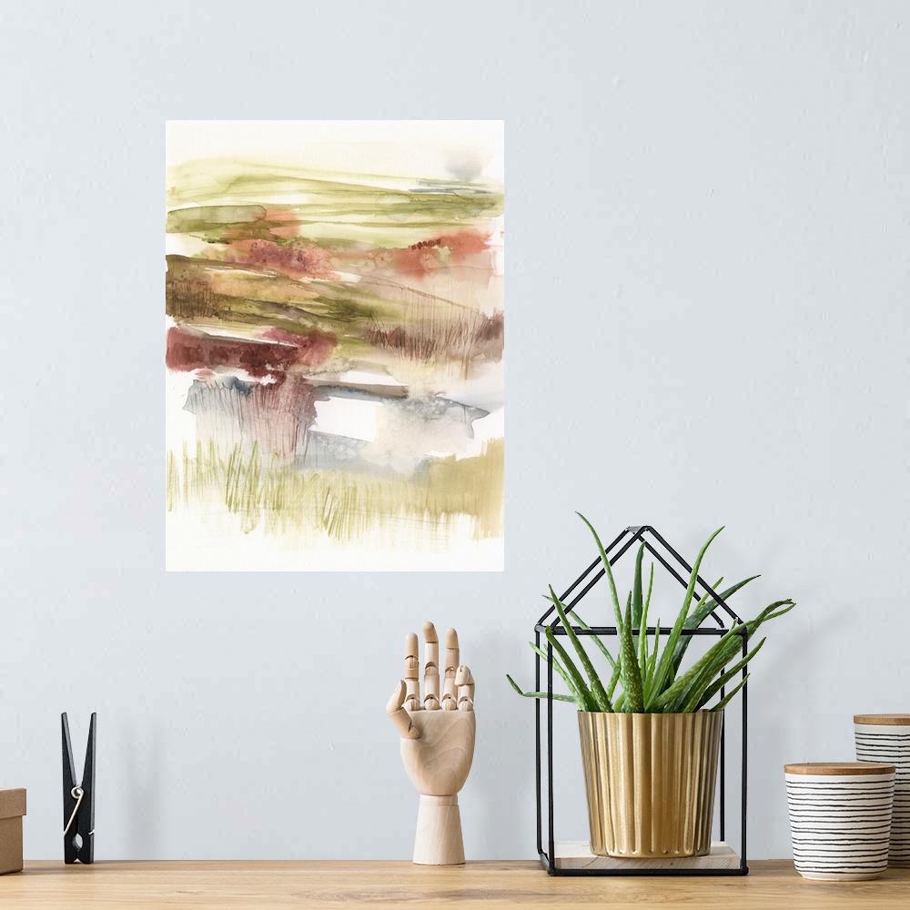 A bohemian room featuring Abstract Flower Horizon I