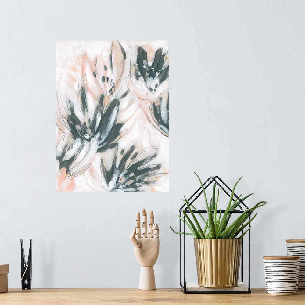 A bohemian room featuring Abstract Water Lilies I