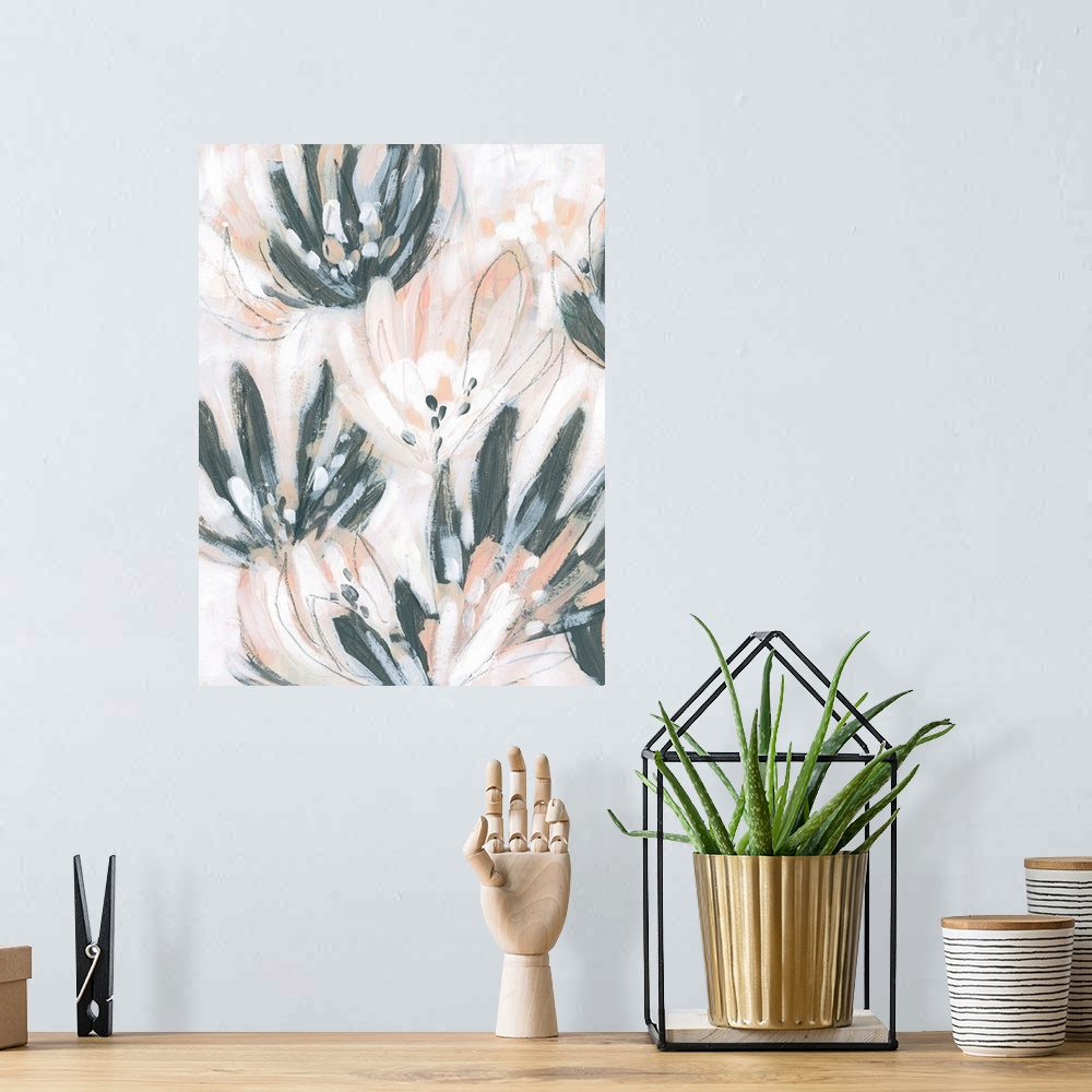 A bohemian room featuring Abstract Water Lilies II