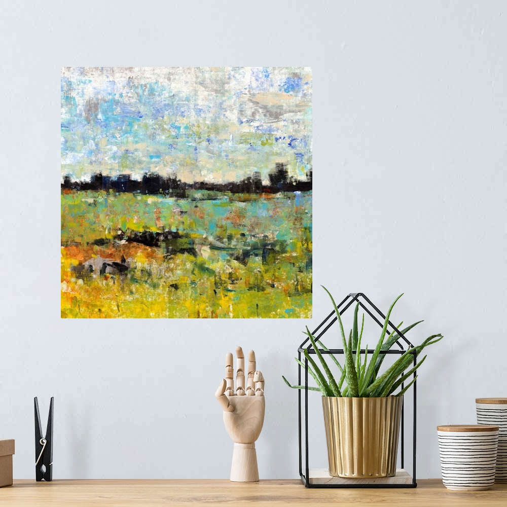 A bohemian room featuring Across the Tall Grass I
