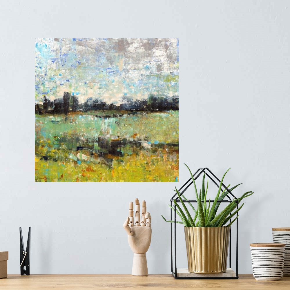 A bohemian room featuring Across the Tall Grass II