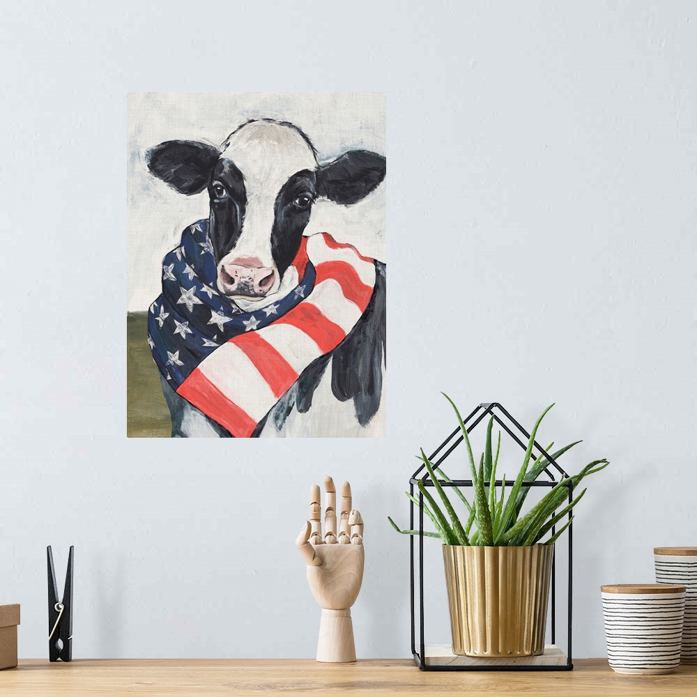 A bohemian room featuring American Cow I