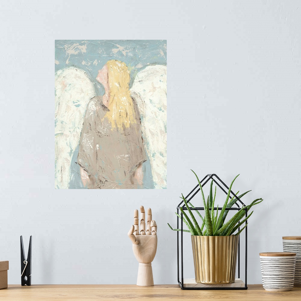 A bohemian room featuring Angel Waiting