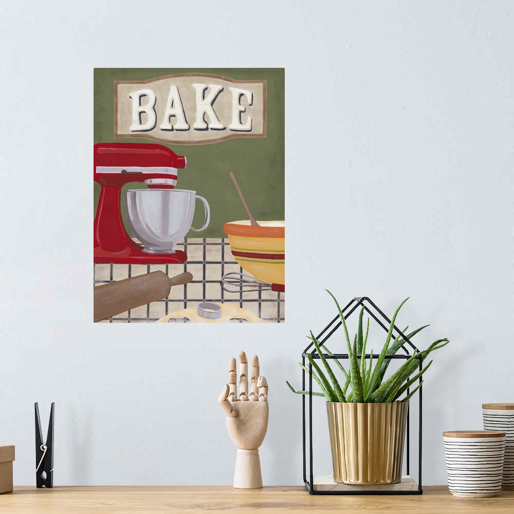 A bohemian room featuring Baker's Kitchen