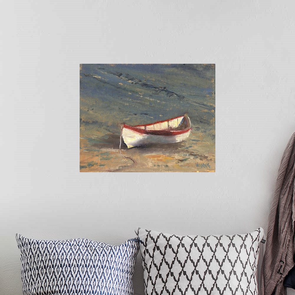 A bohemian room featuring Beached Boat II