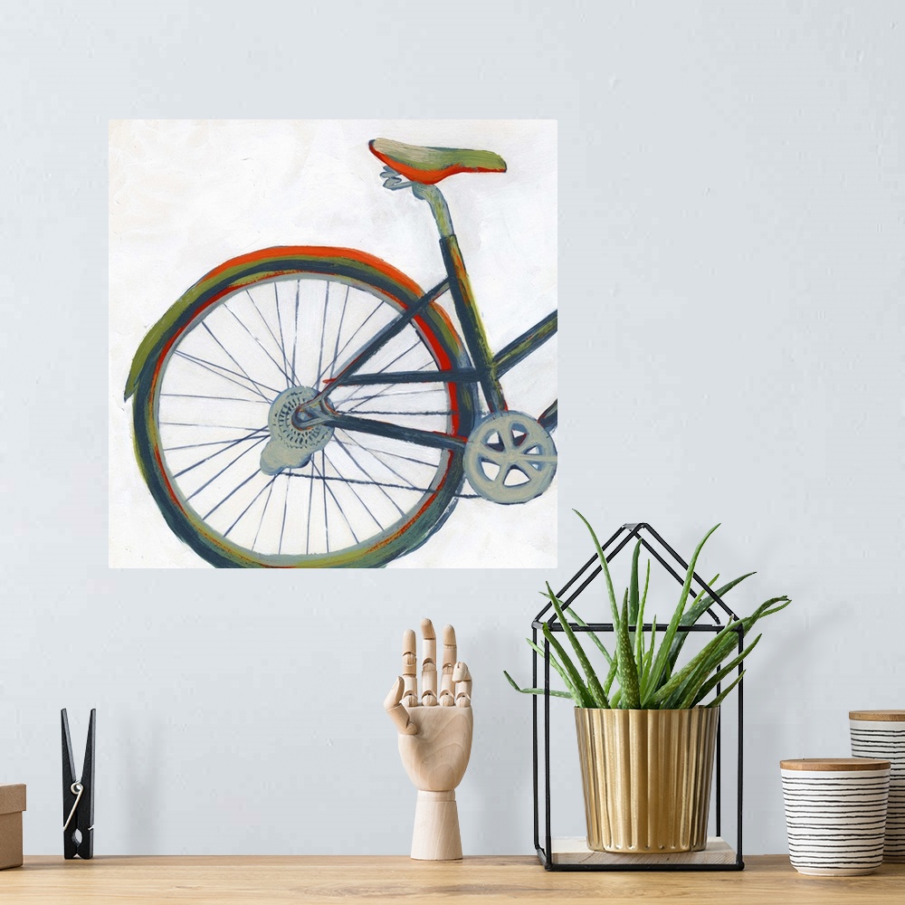 A bohemian room featuring Bicycle Diptych I