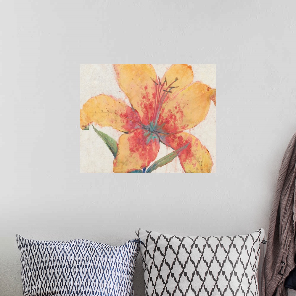 A bohemian room featuring Blooming Lily
