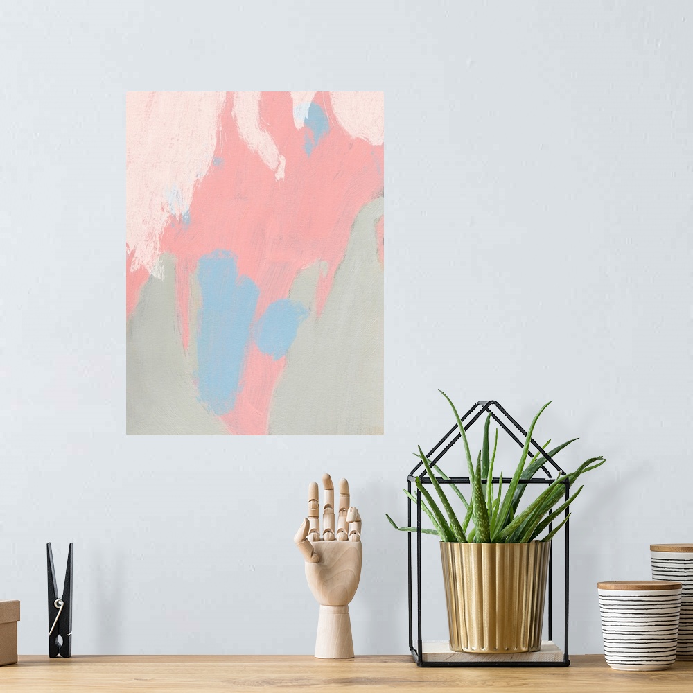 A bohemian room featuring Blushing Abstract III