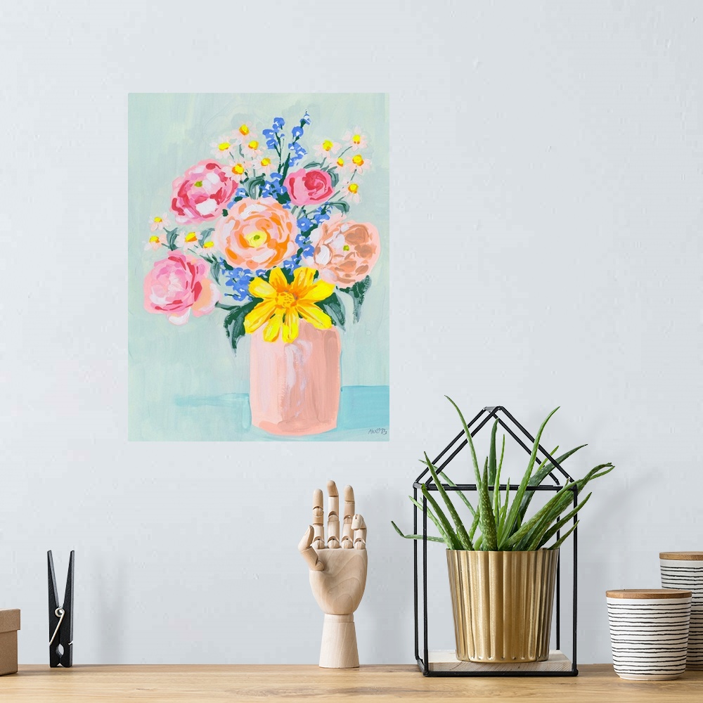 A bohemian room featuring Bouquet In Vase