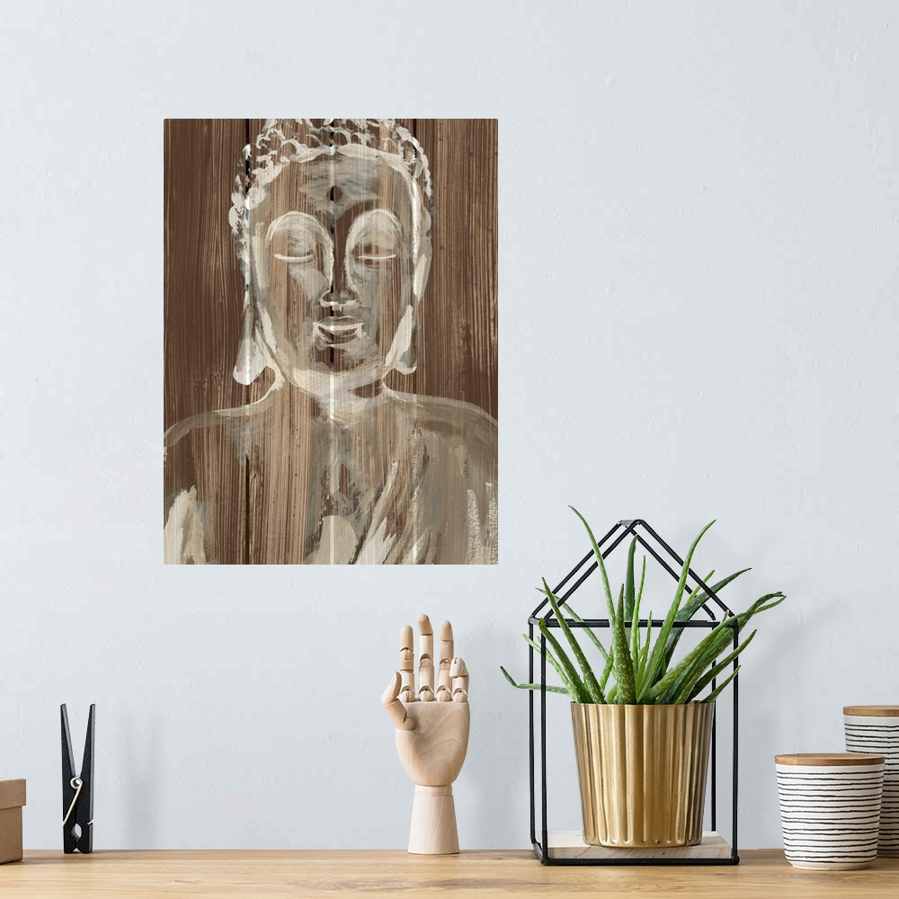 A bohemian room featuring Buddha On Wood I