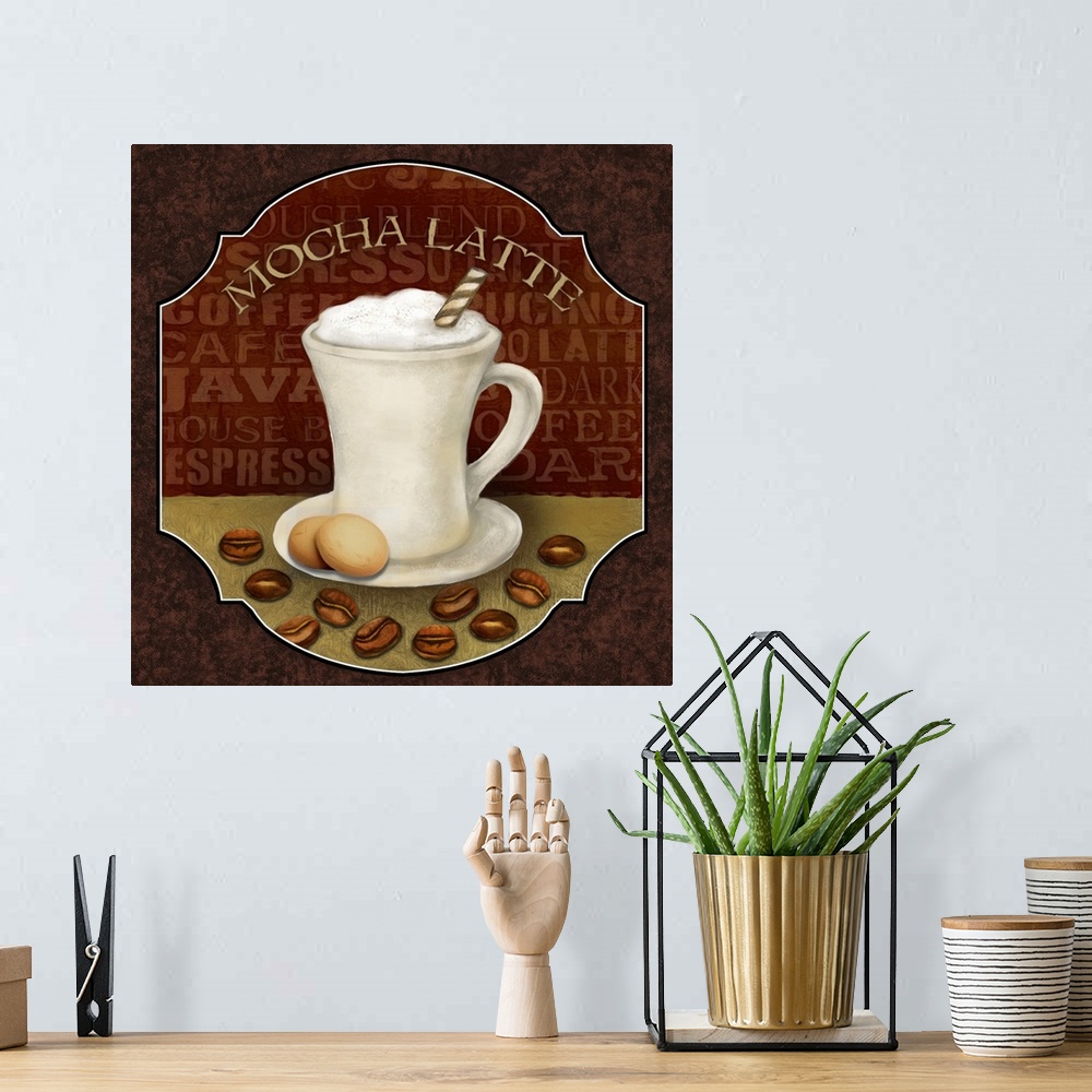 A bohemian room featuring Coffee Illustration I