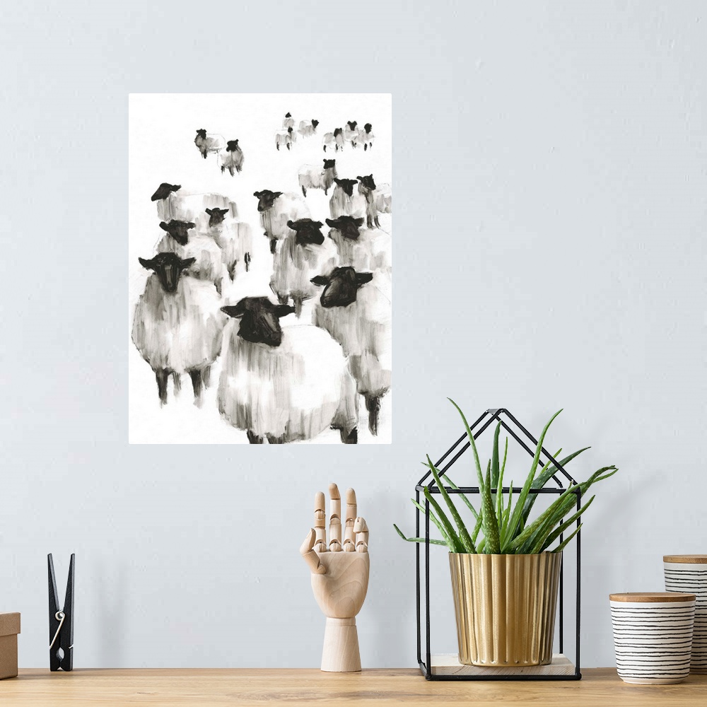 A bohemian room featuring Counting Sheep I