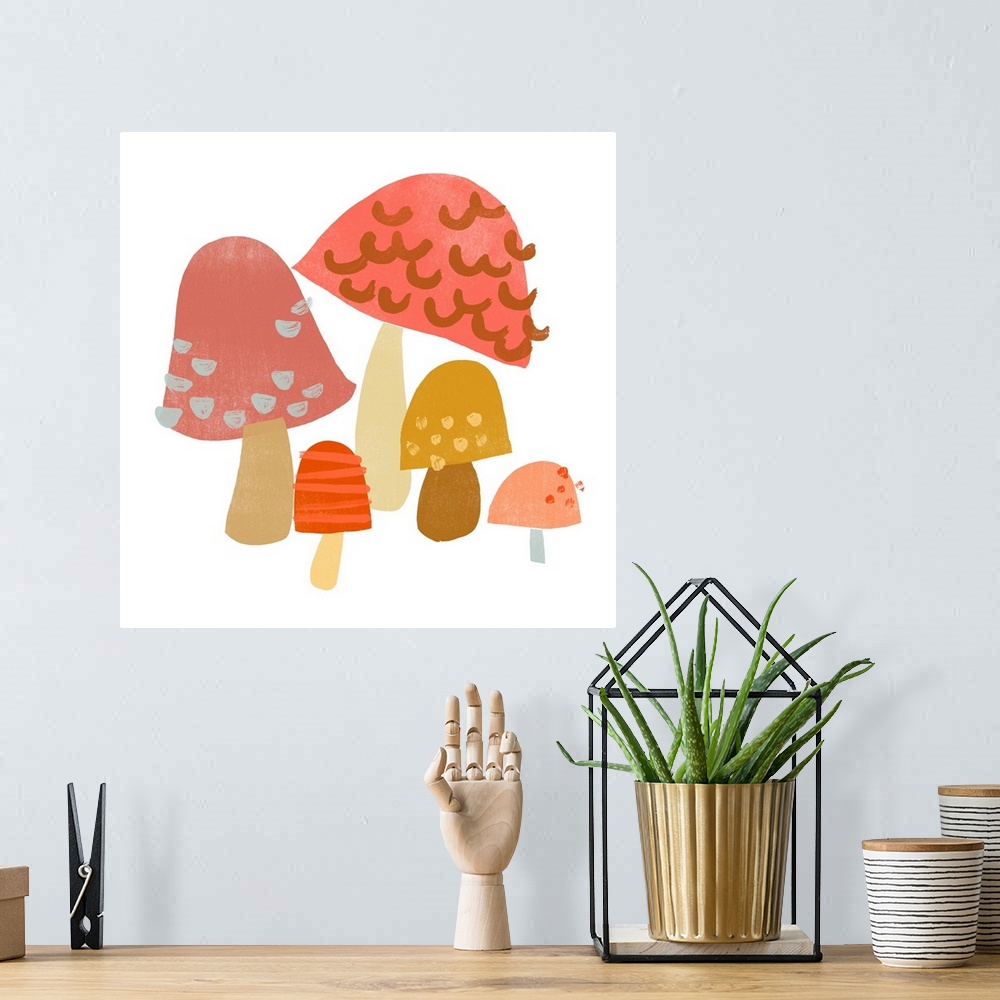 A bohemian room featuring Cupcake Mushrooms I