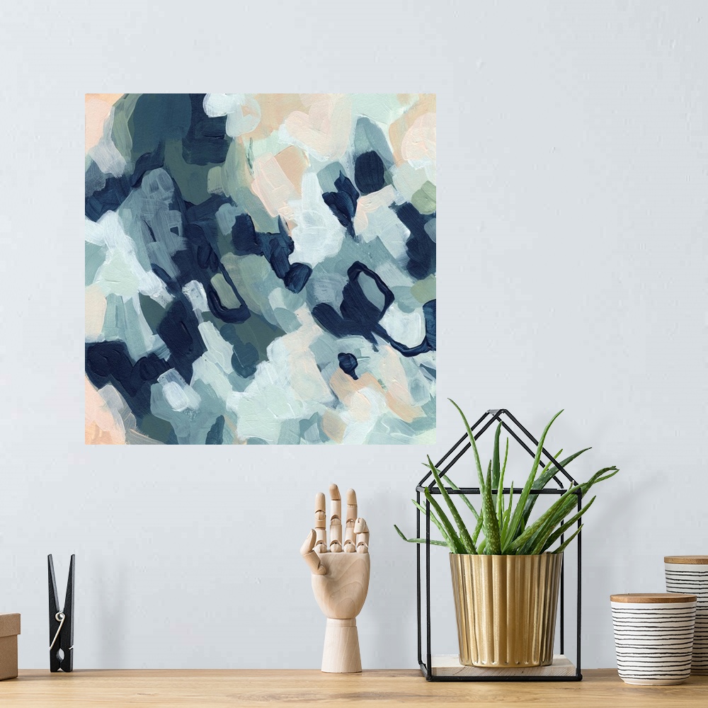 A bohemian room featuring Dappled Abstract I