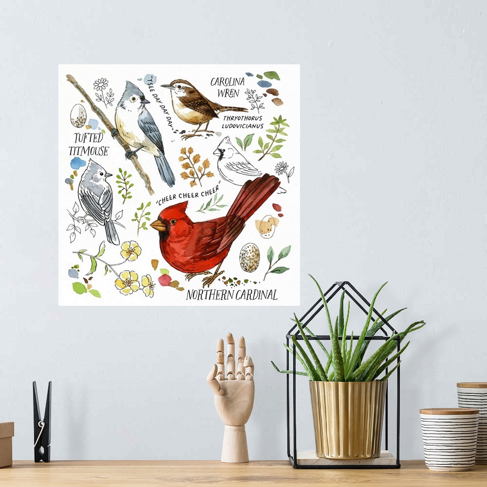 A bohemian room featuring Drawn To Birds II