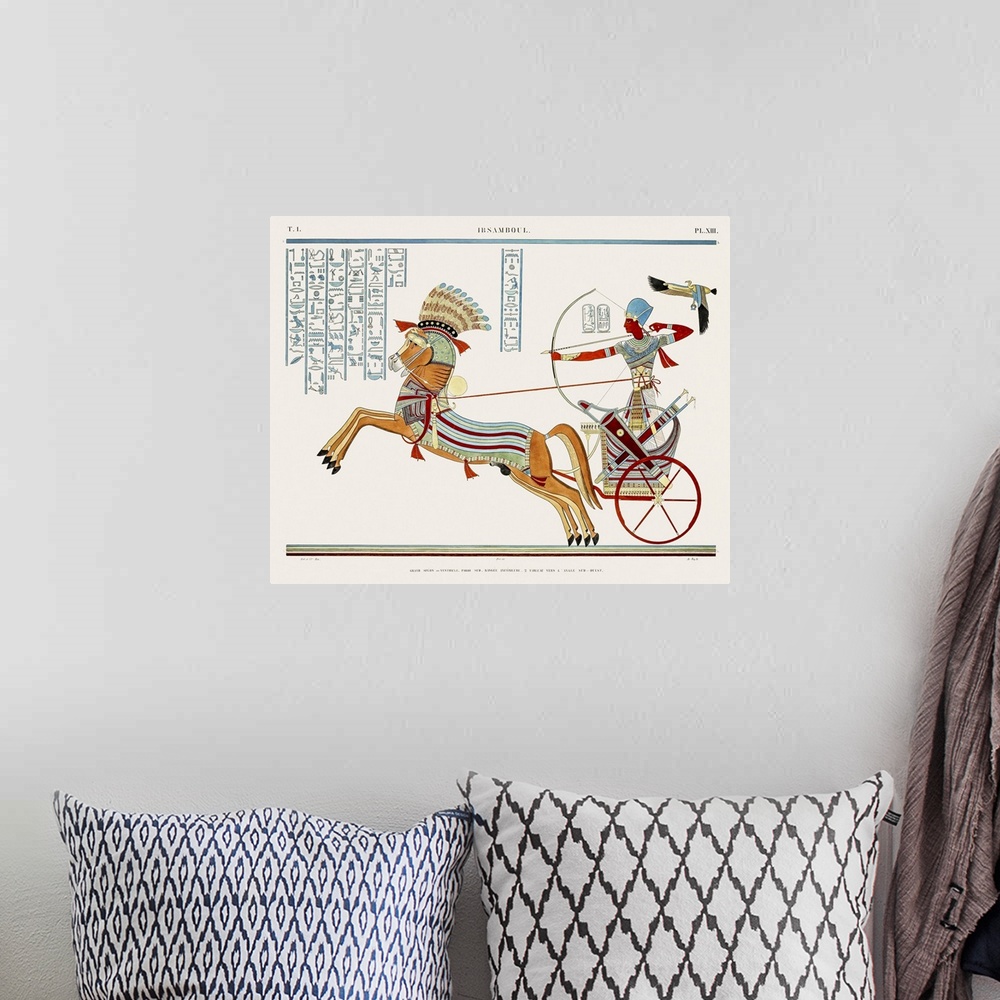 A bohemian room featuring Egyptian Chariots I