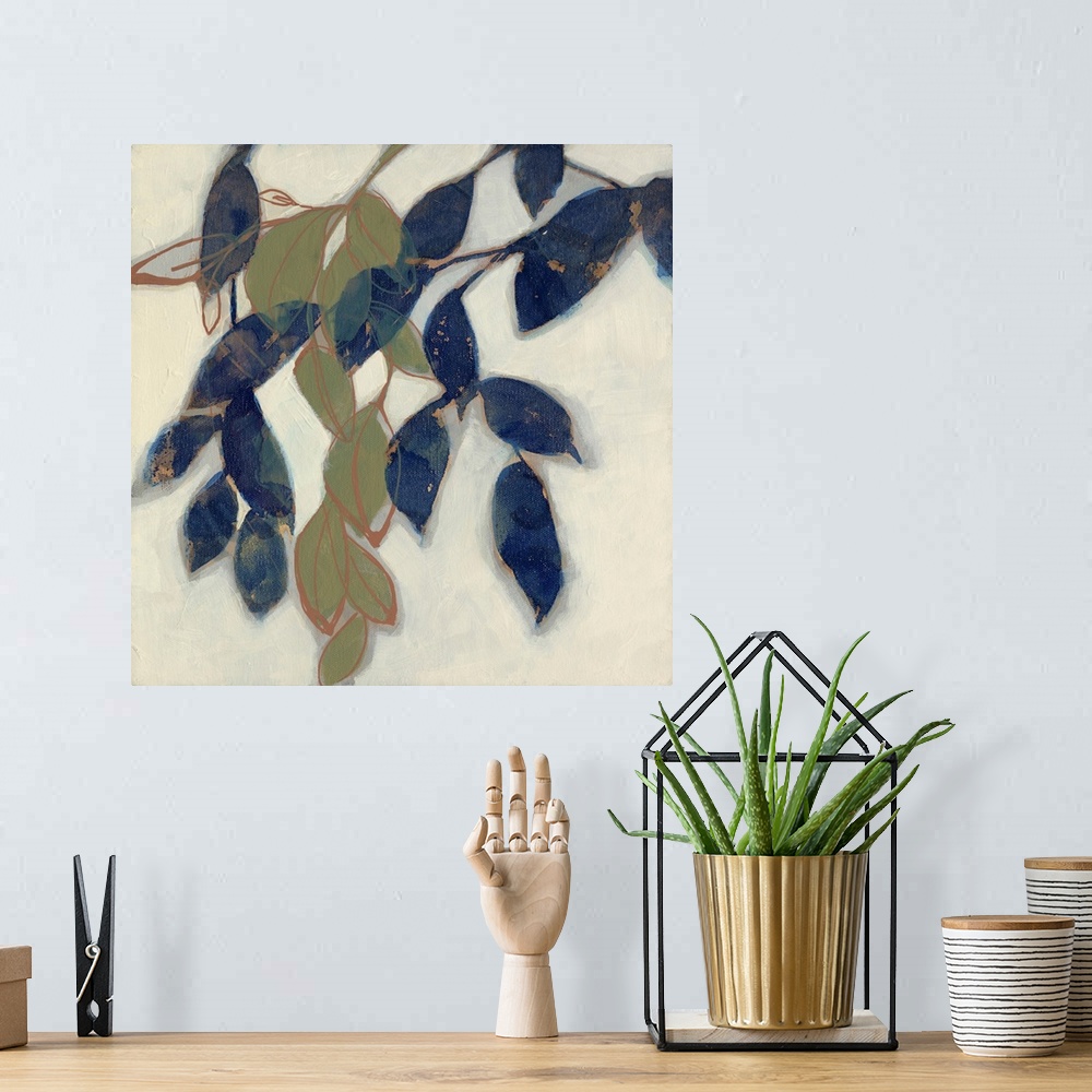A bohemian room featuring Entwined Leaves I