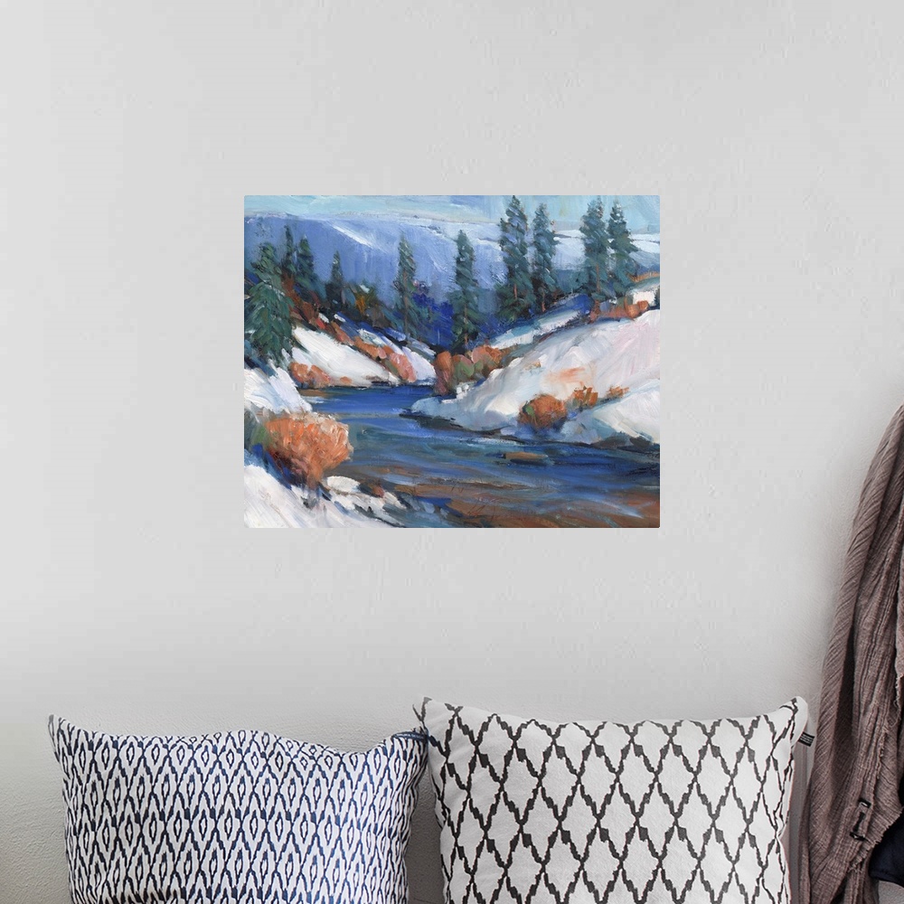 A bohemian room featuring First Snow II