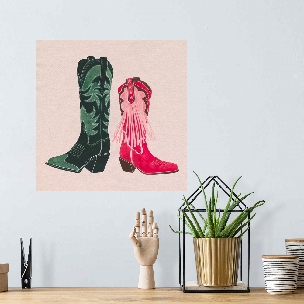 A bohemian room featuring Flashy Boots I