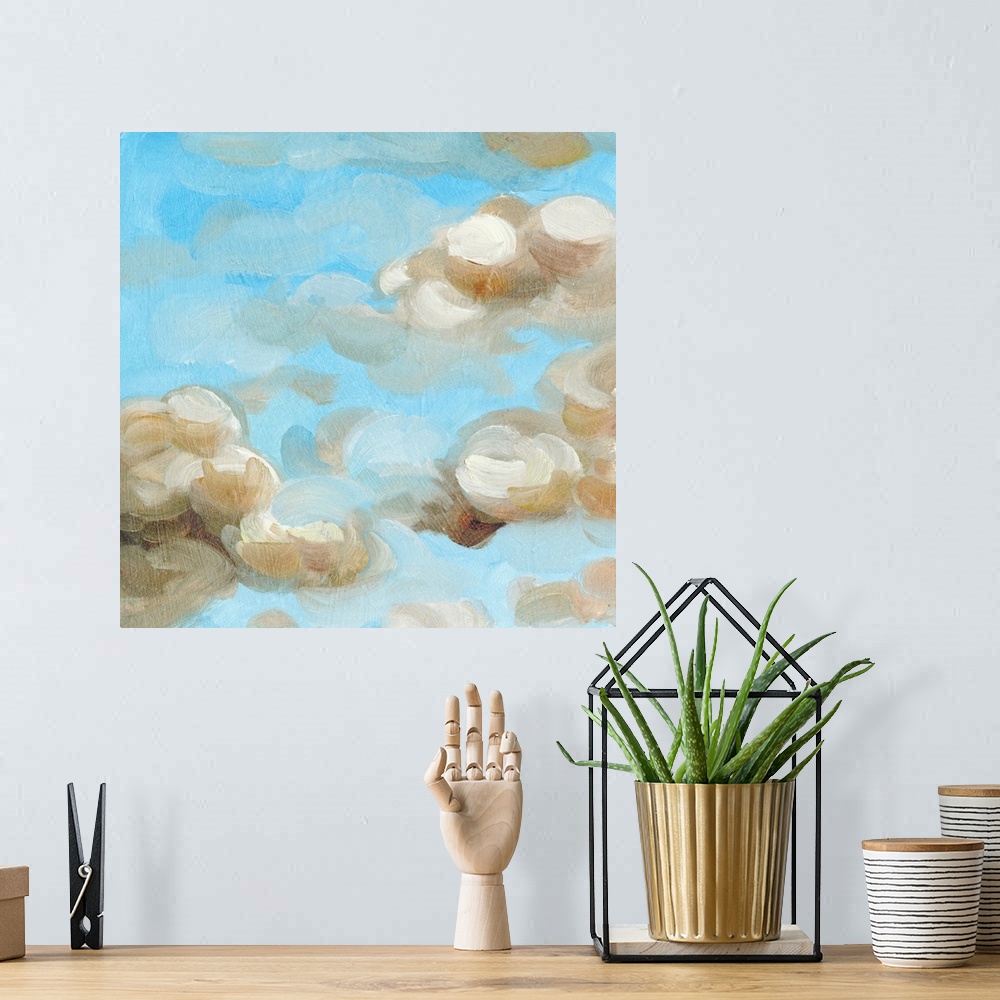 A bohemian room featuring Floating Clouds I
