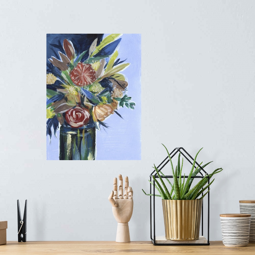 A bohemian room featuring Flowers in a Vase I