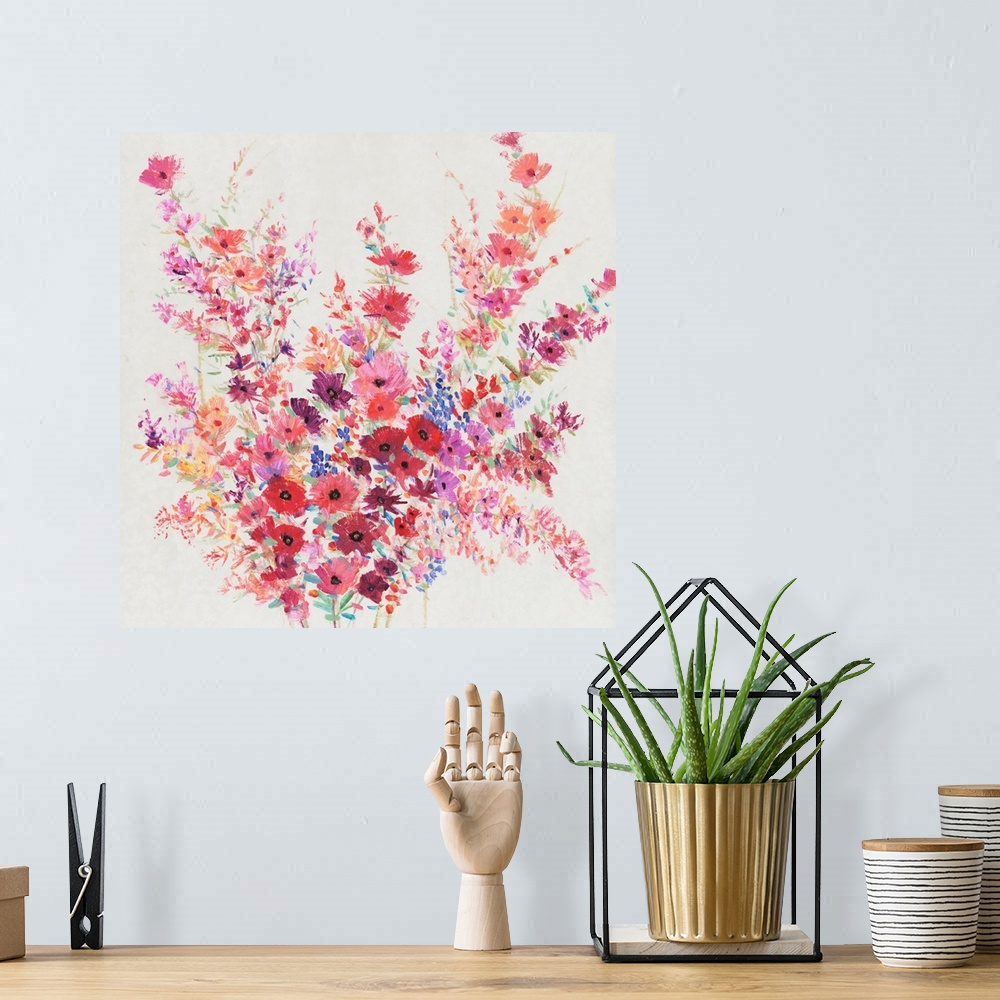 A bohemian room featuring Flowers On A Vine I