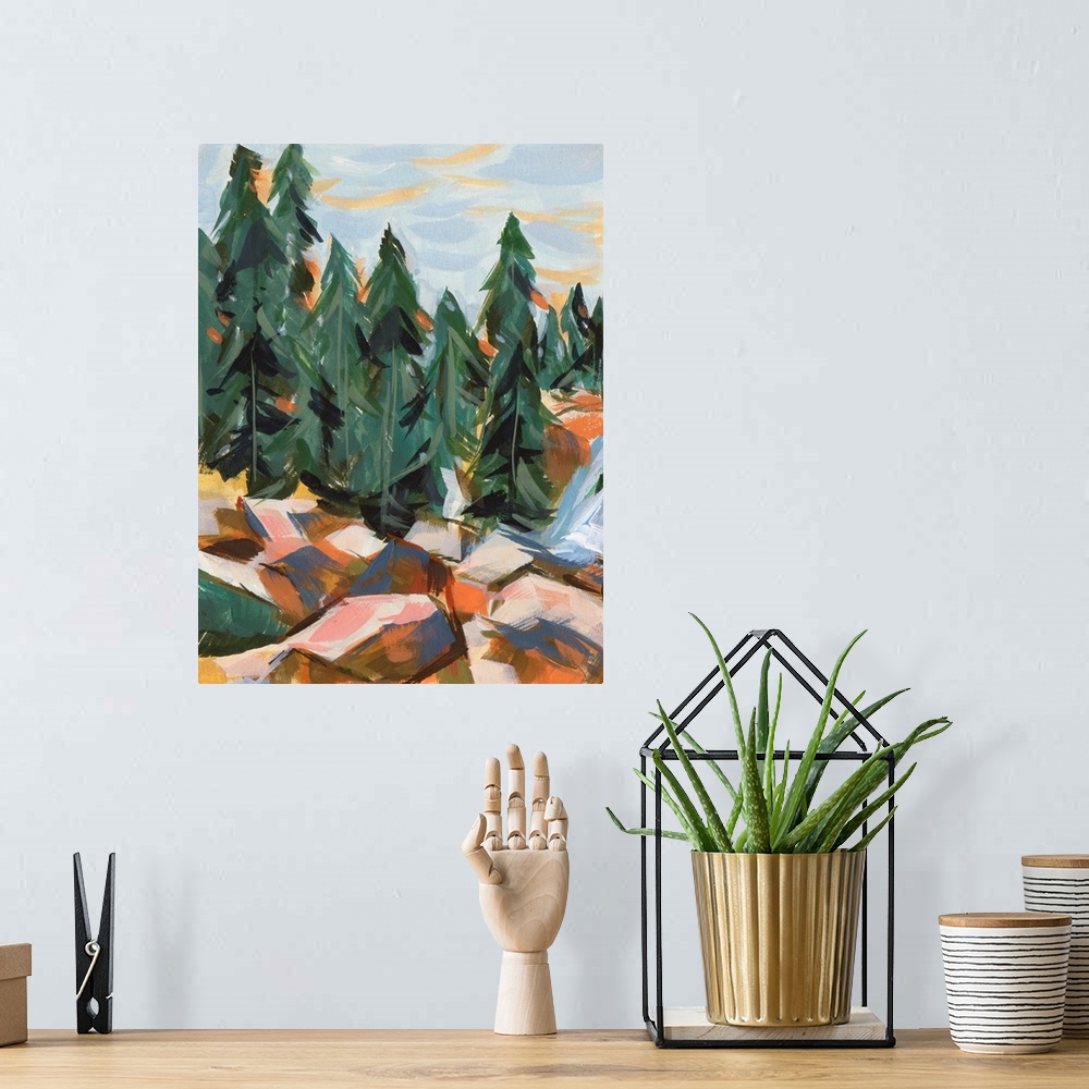 A bohemian room featuring Forest Scape I