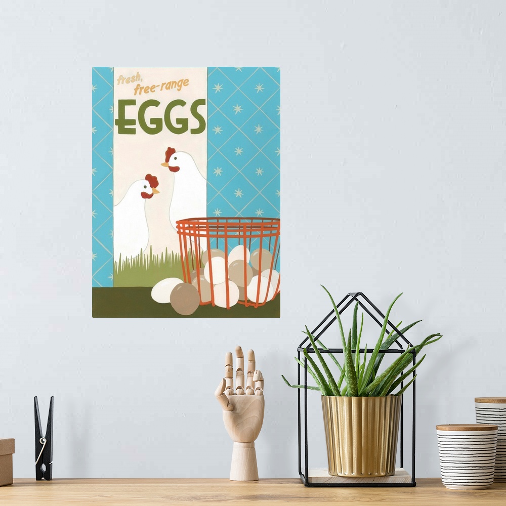 A bohemian room featuring Free-Range Eggs