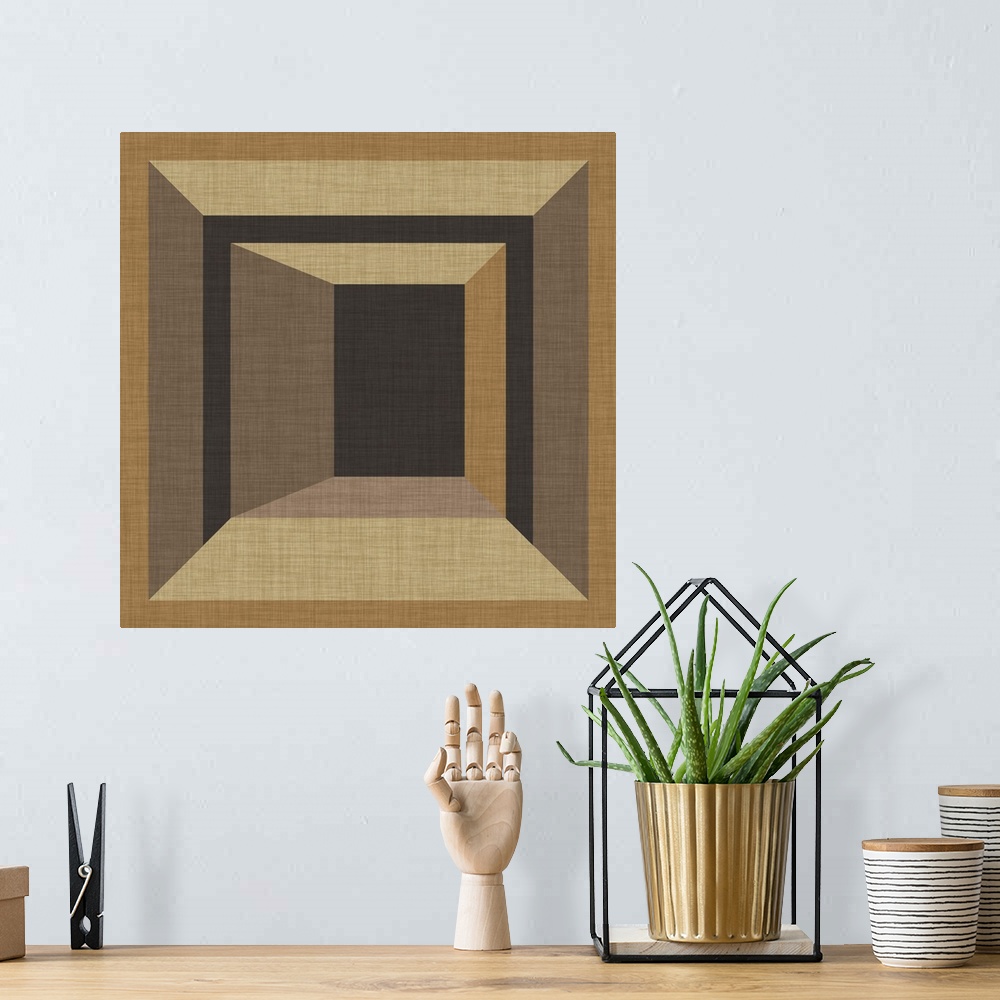 A bohemian room featuring Geometric Perspective VII