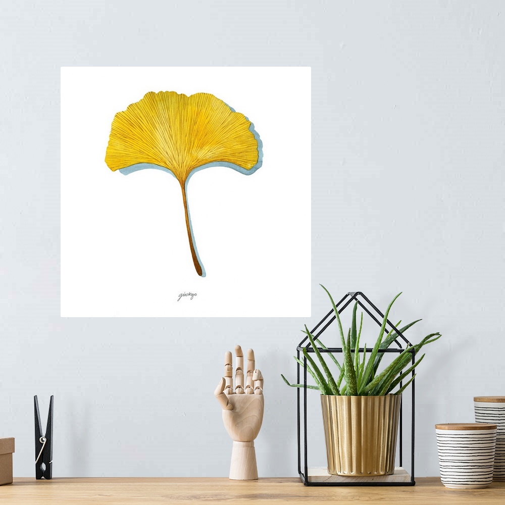 A bohemian room featuring Golden Ginkgo Study I