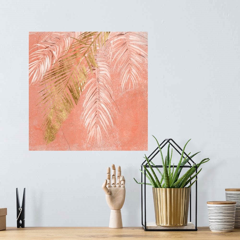 A bohemian room featuring Golden Palms I