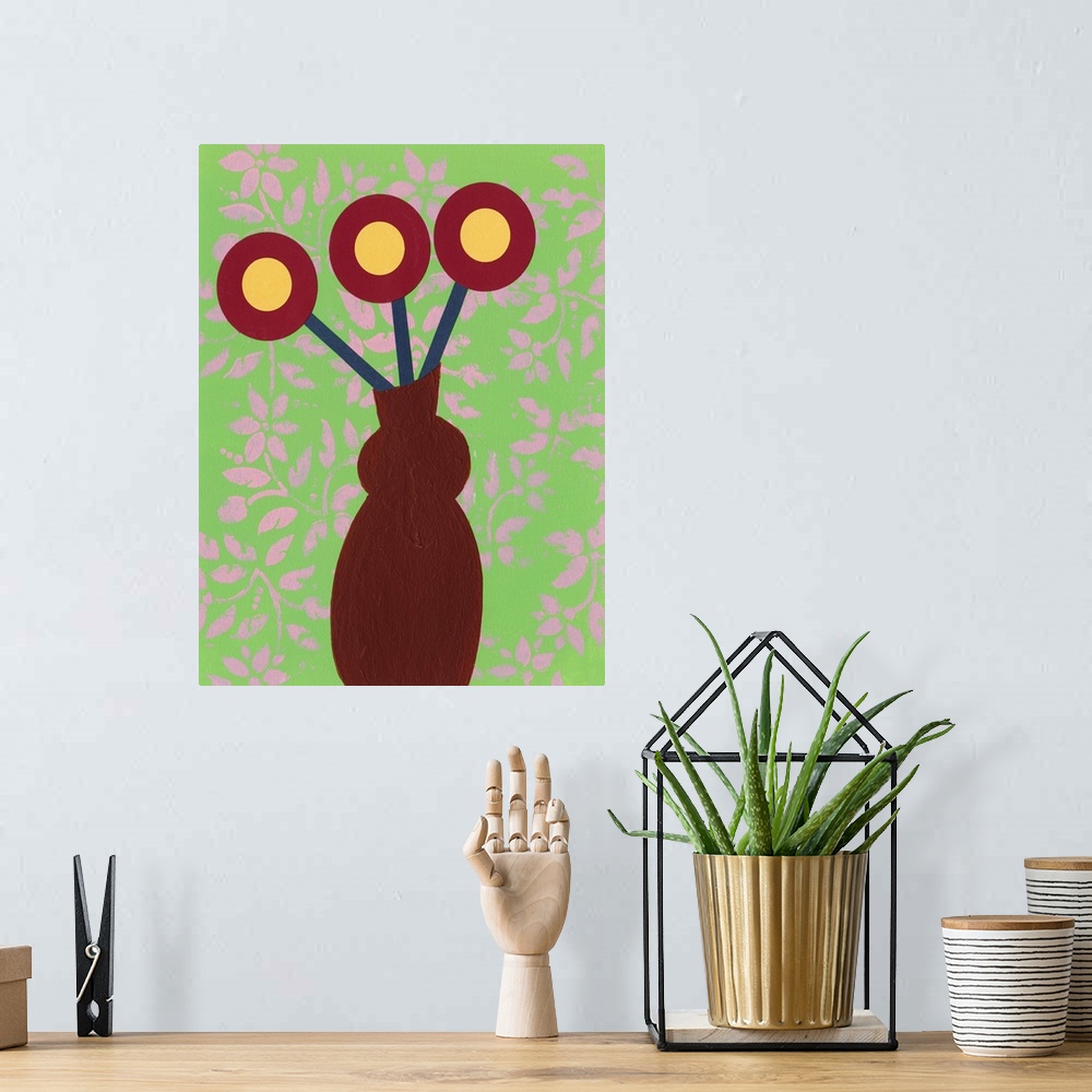 A bohemian room featuring Graphic Vase III