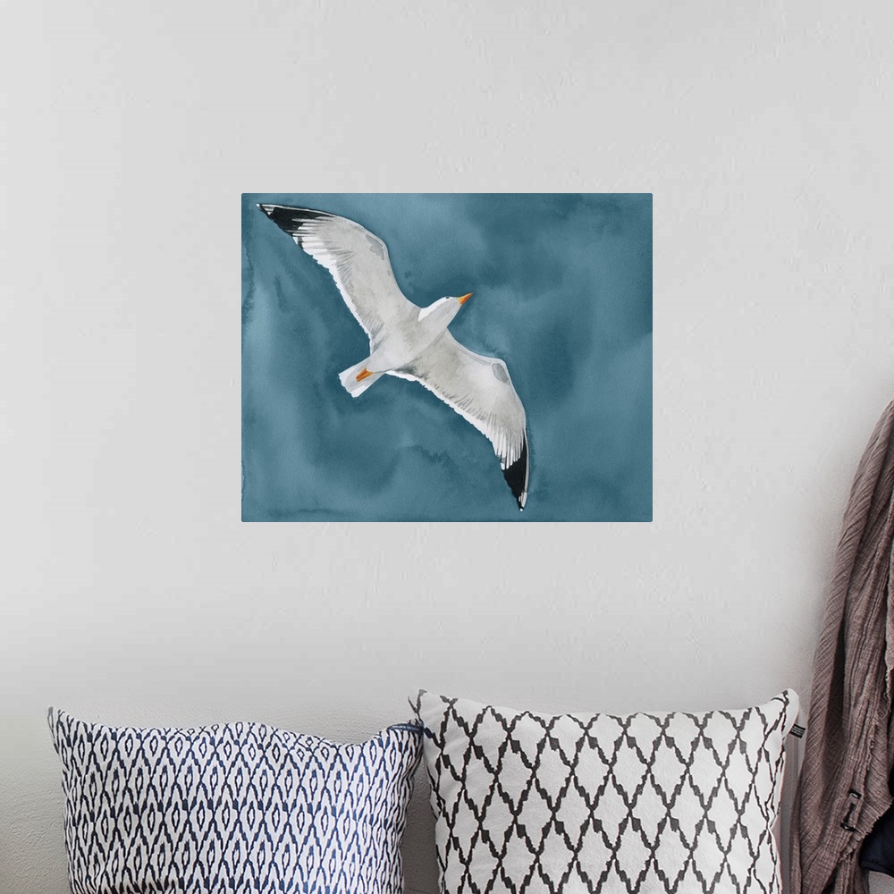 A bohemian room featuring Gull In A Gale I