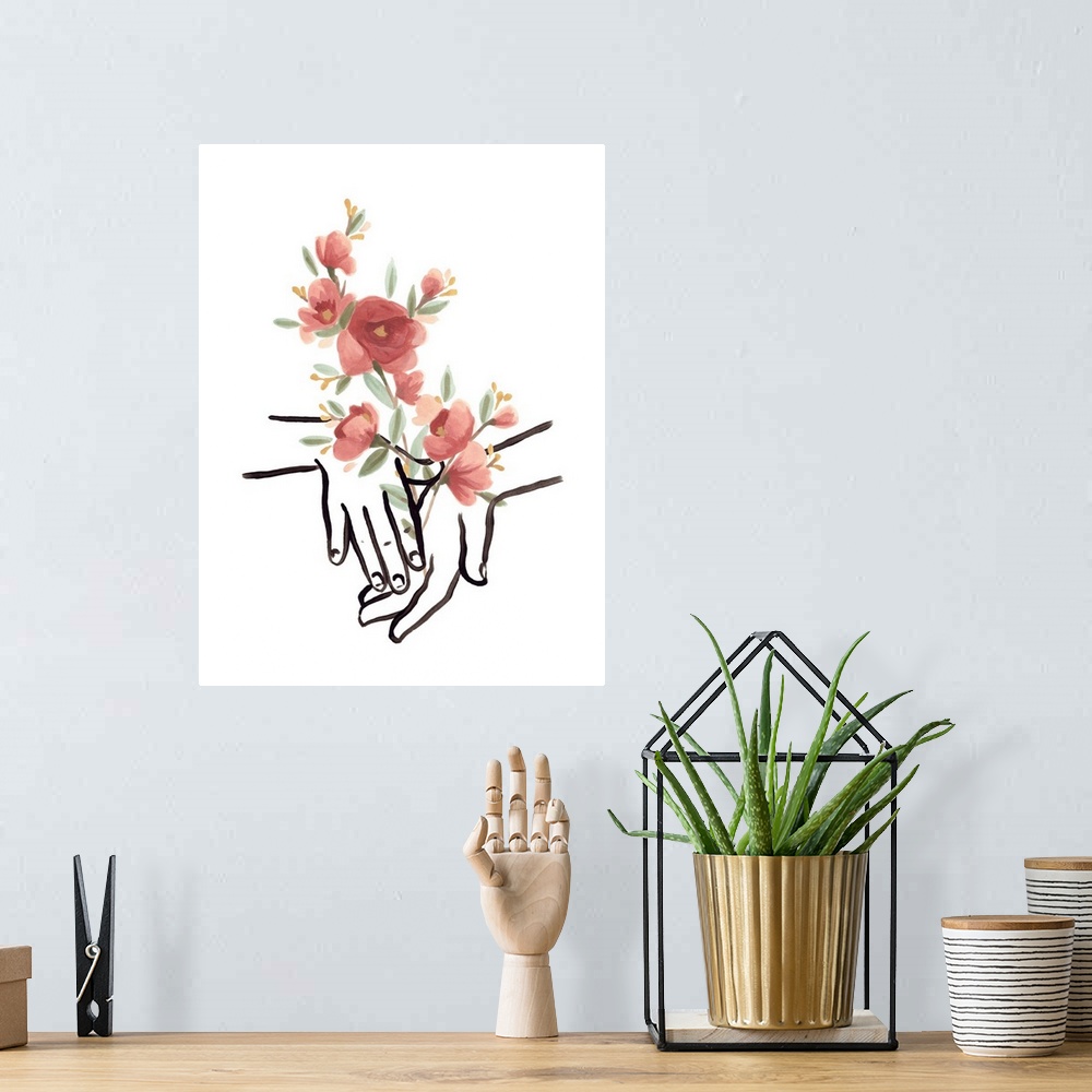 A bohemian room featuring Hands And Flowers III