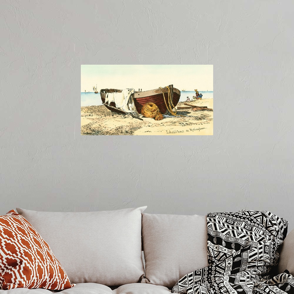 A bohemian room featuring Lobster Boat