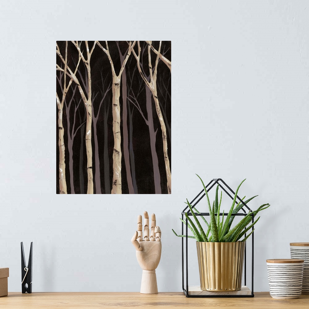 A bohemian room featuring Midnight Birches I