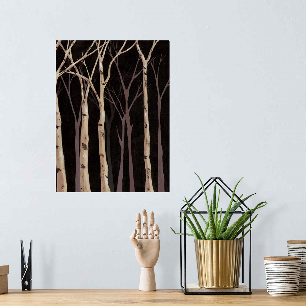 A bohemian room featuring Midnight Birches II