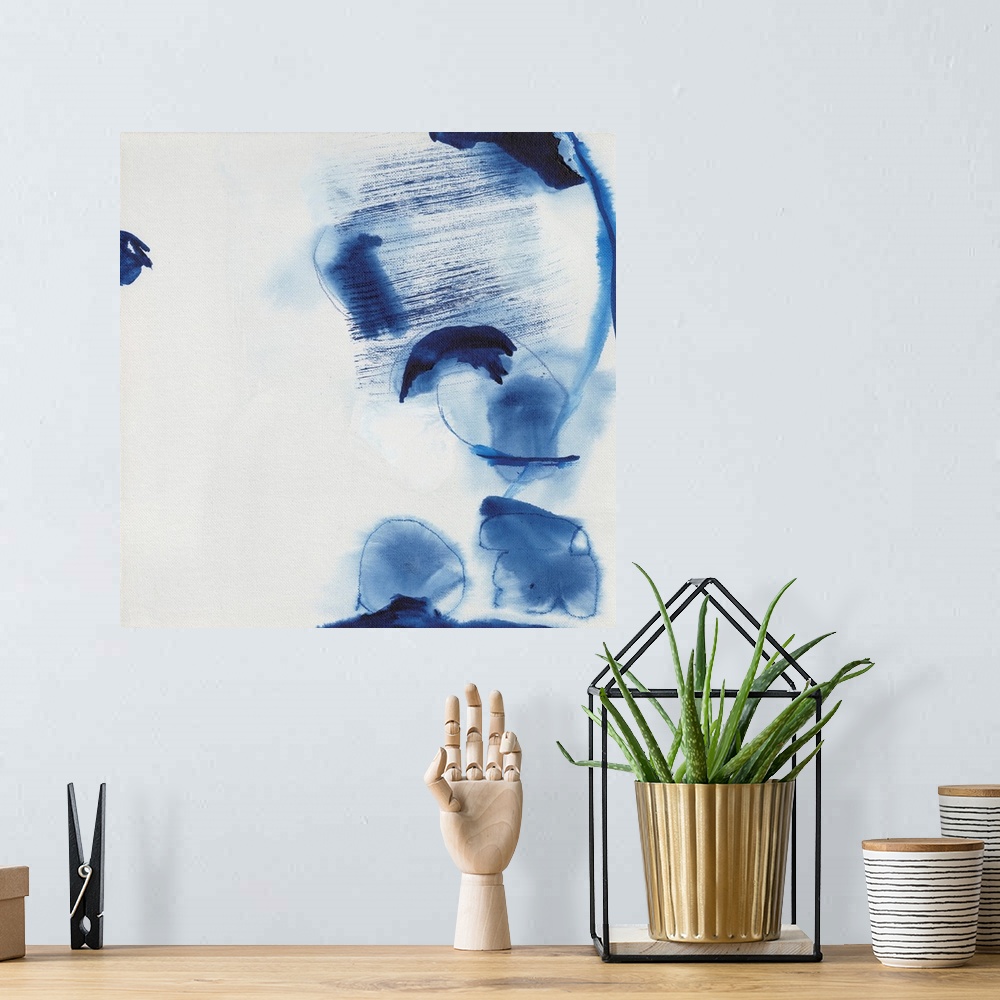 A bohemian room featuring Minimalist Blue & White II