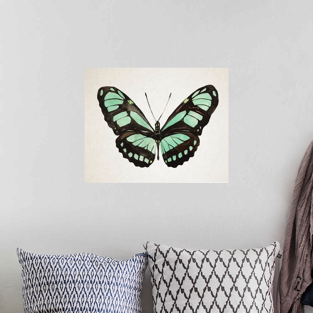 A bohemian room featuring Mint Butterfly II