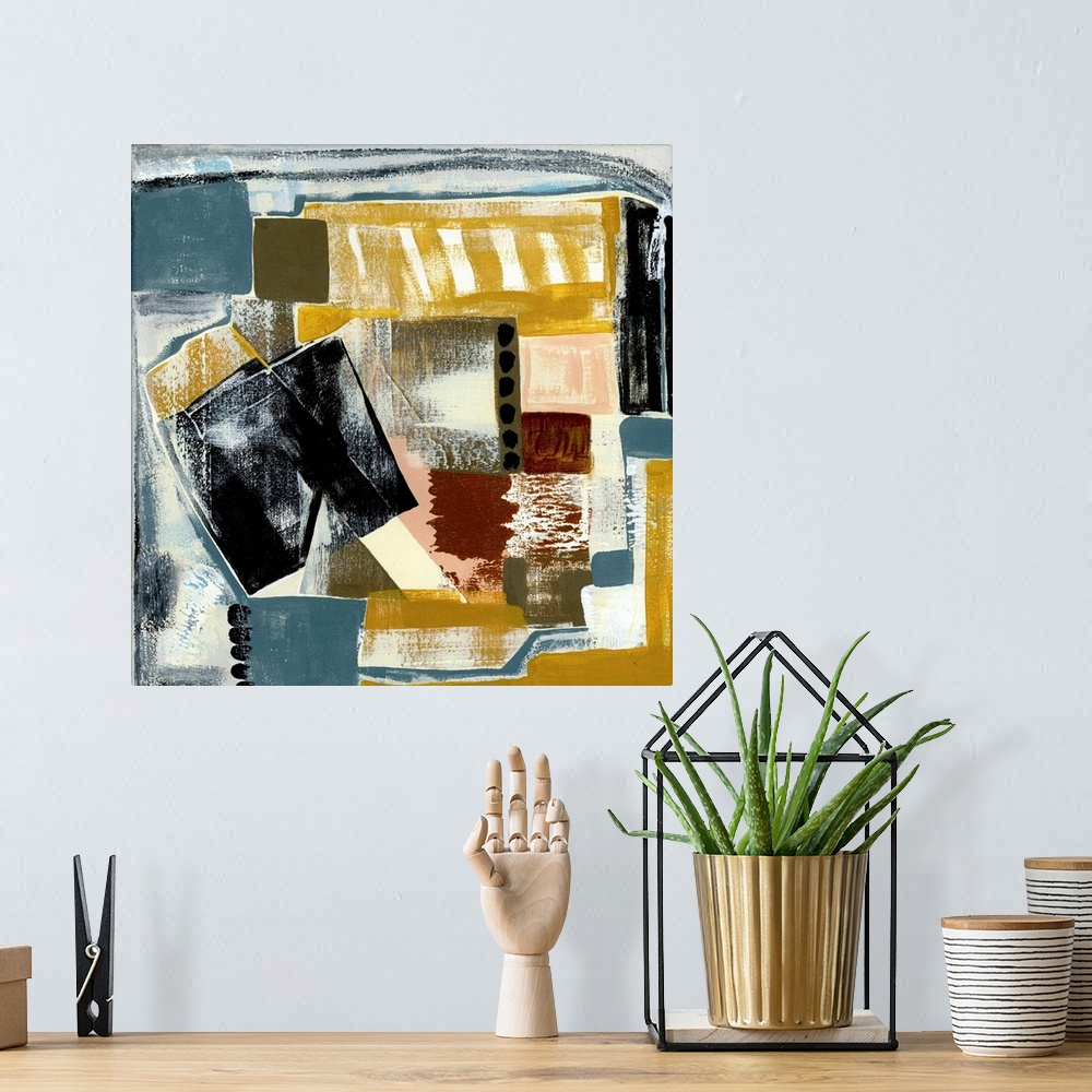 A bohemian room featuring Modern Geo Abstract V