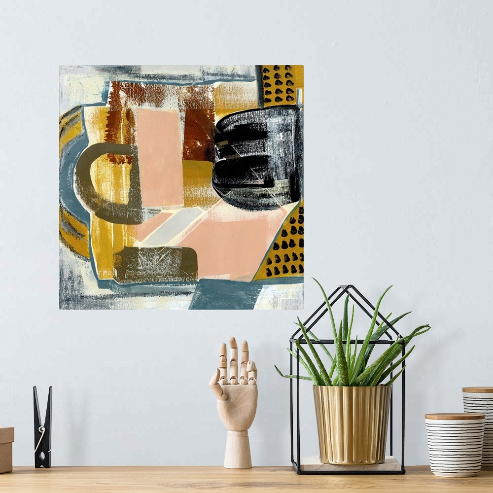 A bohemian room featuring Modern Geo Abstract VI