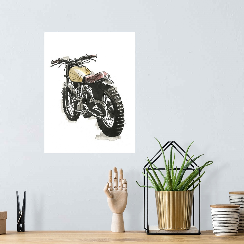 A bohemian room featuring Motorcycles in Ink III