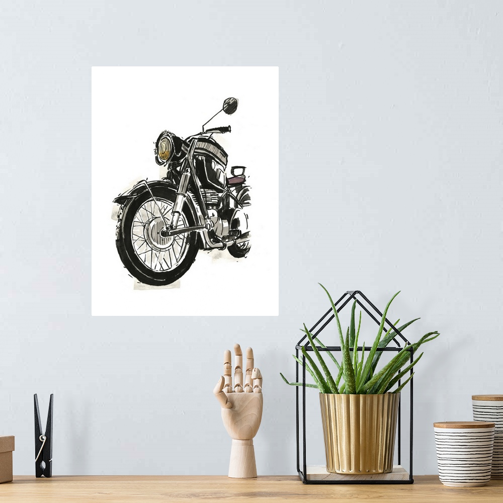 A bohemian room featuring Motorcycles in Ink IV